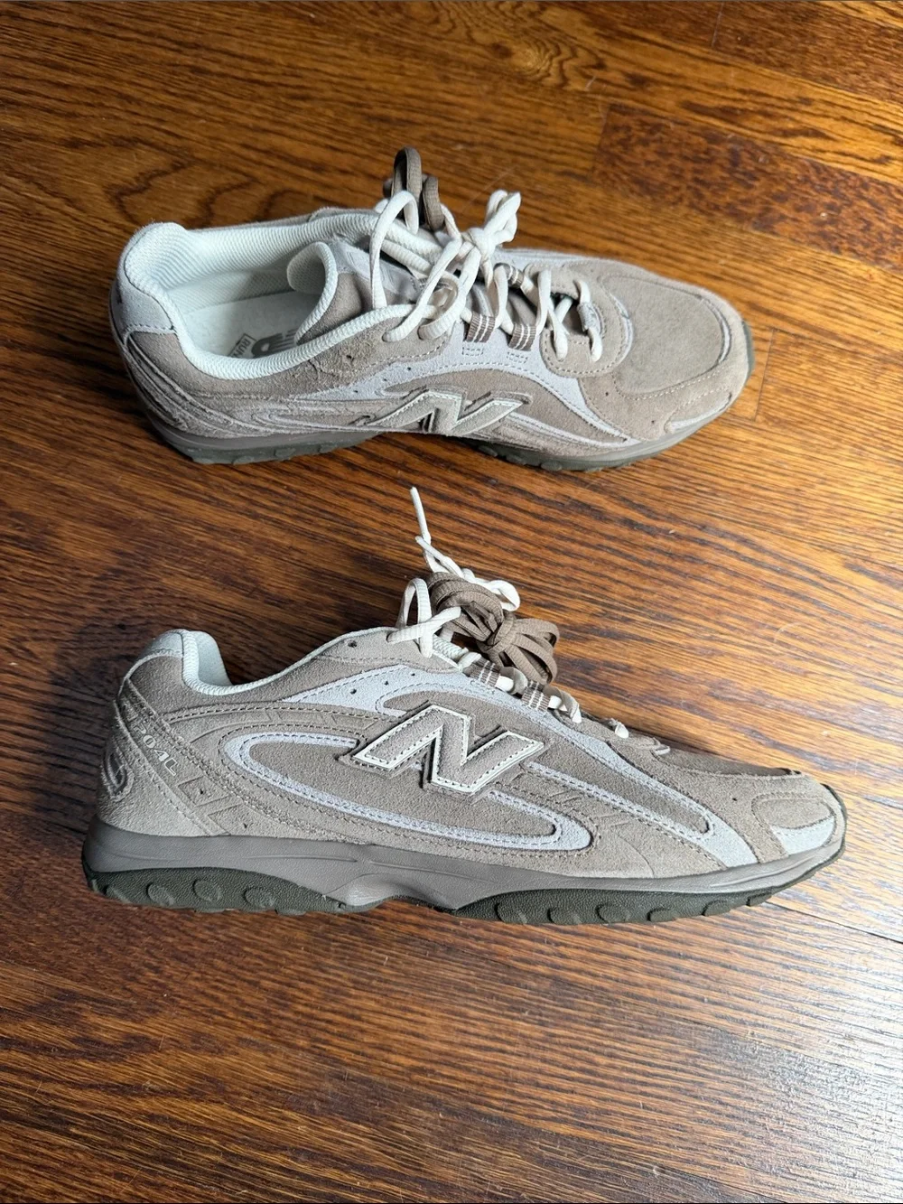 New Balance Men's Taupe Suede Athletic Sneakers
